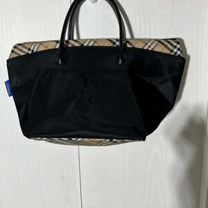 Burberry Black Nova Check Tote Bag
